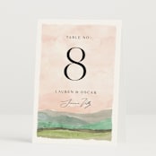 "Countryside" - Table Numbers in Northern by Pixel and Hank - Folded