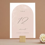 "Arched" - Table Numbers in Carnation by Brianne Larsen - Front