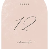 "Arched" - Table Numbers in Carnation by Brianne Larsen - Detail
