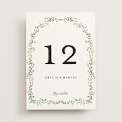 "Monogramed Arch" - Table Numbers in Mojito by Susan Moyal - Front