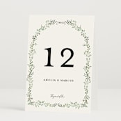 "Monogramed Arch" - Table Numbers in Mojito by Susan Moyal - Folded