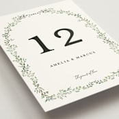 "Monogramed Arch" - Table Numbers in Mojito by Susan Moyal - Detail