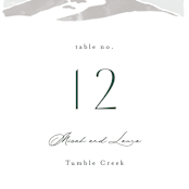 "Foothills" - Table Numbers in Grass by Alethea and Ruth - Detail