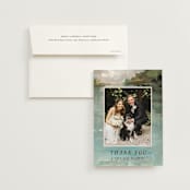 "Reflections" - Wedding Thank You Cards in Lake by Lindsay Megahed - Front