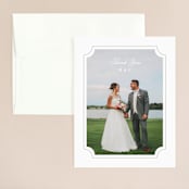 "Framed Details" - Wedding Thank You Cards in Pebble by Kimberly FitzSimons - Front