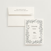"Floral Cascade" - Wedding Thank You Cards in Alpine by Pixel and Hank - Front