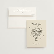 "Roses" - Wedding Thank You Cards in Vanilla by Ani Somi - Front