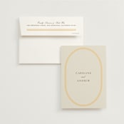 "Bocce" - Wedding Thank You Cards in Melon by Megan Davis - Front