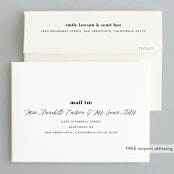 "Nolita" - Wedding Thank You Cards in Silk by Annie Clark - FREE Recipient Addressing