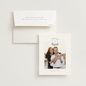 "Be With You" - Wedding Thank You Cards in French by Design Lotus - Front