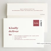 "headline" - Wedding Thank You Cards in Rust by Melissa Egan of Pistols - FREE Recipient Addressing