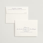 "watercolor flowers crest" - Wedding Thank You Cards in Dusty Blue by Cass Loh - FREE Recipient Addressing