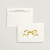 "Antique Ribbon" - Wedding Thank You Cards in Citrine by Olivia Kanaley Inman - FREE Recipient Addressing
