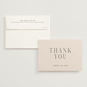 "Fero" - Wedding Thank You Cards in Blush by Pati Cascino - Front