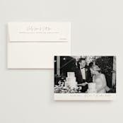 "Overlap" - Wedding Thank You Cards in Terracotta by Kelly Schmidt - Front