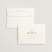 "Vintage Label" - Wedding Thank You Cards in Butter by Nazia Hyder - FREE Recipient Addressing