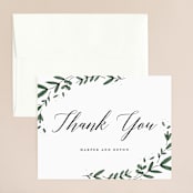 "Floral Wreath" - Wedding Thank You Cards in Fresh by Kelly Schmidt - Front