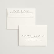 "Delicate" - Wedding Thank You Cards in Obsidian by Jennifer Postorino - FREE Recipient Addressing