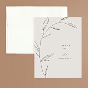 "Waldorf" - Wedding Thank You Cards in Taupe by Kelly Schmidt - Front