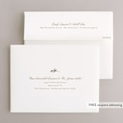 "Soft Sprigs" - Wedding Thank You Cards in Champagne by Jennifer Postorino - FREE Recipient Addressing