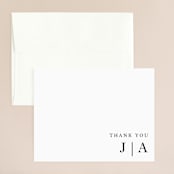"Sophistotype" - Wedding Thank You Cards in Sea Salt by Snow and Ivy - Front
