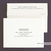 "Sophistotype" - Wedding Thank You Cards in Sea Salt by Snow and Ivy - FREE Recipient Addressing