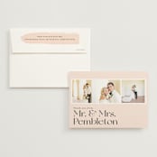 "SoHo" - Wedding Thank You Cards in Blush by Hudson meet Rose - Front