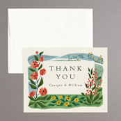"Farm and Field" - Wedding Thank You Cards in Barn by Paper Sun Studio - Front