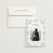 "Almafi" - Wedding Thank You Cards in Cerulean by Itsy Belle Studio - Front