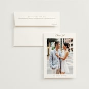"Classic decorum" - Wedding Thank You Cards in Golden by Stacey Meacham - Front