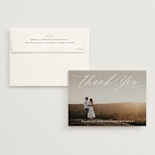 "Modern Romance" - Wedding Thank You Cards in Mocha by Hooray Creative - Front