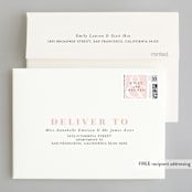 "over and over" - Wedding Thank You Cards in Soft Peach by Lea Delaveris - FREE Recipient Addressing