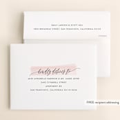 "Effervescent" - Wedding Thank You Cards in Blush by Kristie Kern - FREE Recipient Addressing