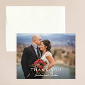 "Flawless" - Wedding Thank You Cards in Midnight by Kimberly FitzSimons - Front