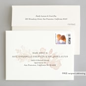 "Ethereal Bouquet" - Wedding Thank You Cards in Blush by Petra Kern - FREE Recipient Addressing