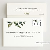 "Clearing" - Wedding Thank You Cards in Leaf by Alethea and Ruth - FREE Recipient Addressing