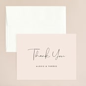 "Just the Two of Us" - Wedding Thank You Cards in Blush by Jennifer Wick - Front