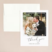 "Scripted Romance" - Wedding Thank You Cards in Classic by Katherine Moynagh - Front