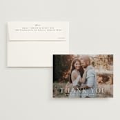 "Classy Type" - Wedding Thank You Cards in Lily by Hooray Creative - Front