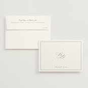 "Overlapping" - Wedding Thank You Cards in Cotton by Amy Kross - Front
