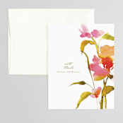 "colorwash floral" - Wedding Thank You Cards in Blossom by Angela Marzuki - Front