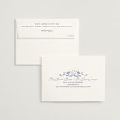 "Daisy Toile" - Wedding Thank You Cards in Blue Willow by Susan Zinader - FREE Recipient Addressing
