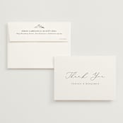 "Gentle Whisper" - Wedding Thank You Cards in Cotton by Jennifer Postorino - Front
