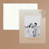 "Sunset by the Sea" - Wedding Thank You Cards in Tan by lulu and isabelle - Front
