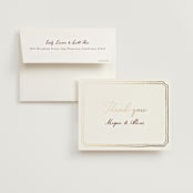 "Handwritten" - Wedding Thank You Cards in Wine by Cass Loh - Front