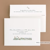 "Mountaintop" - Wedding Thank You Cards in Evergreen by Paper Sun Studio - FREE Recipient Addressing