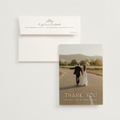 "Fringe" - Wedding Thank You Cards in Midnight by Leah Bisch - Front