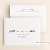 "Classic Branches" - Wedding Thank You Cards in Cream by Grace Kreinbrink - FREE Recipient Addressing