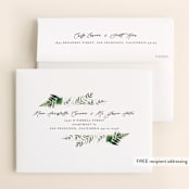 "Framed in Ferns" - Wedding Thank You Cards in Petal by Kristie Kern - FREE Recipient Addressing