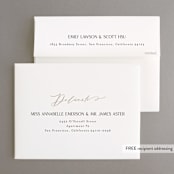 "Overlay" - Wedding Thank You Cards in Silk by Kelly Schmidt - FREE Recipient Addressing